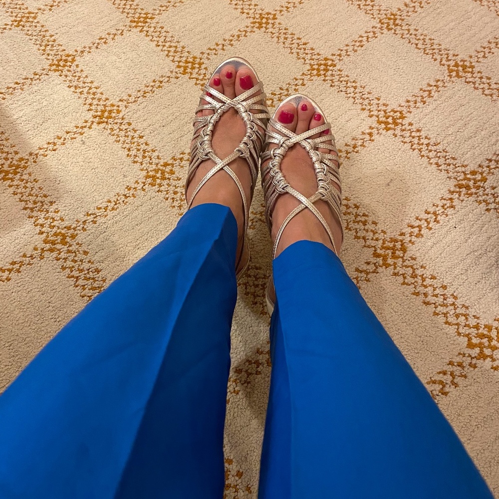 BCBG Silver Sandals (8.5)